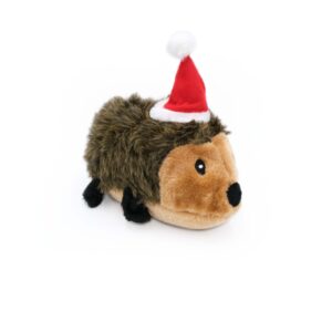 A Holiday Hedgehog - Large wearing a red and white Santa hat.