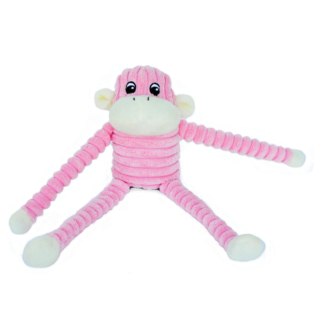 Spencer the Crinkle Monkey - Small Pink-1631