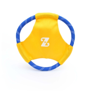 A Rope Gliderz - Yellow with a "Z" logo in the center. The toy has a circular frame and fabric sections connecting the edges.