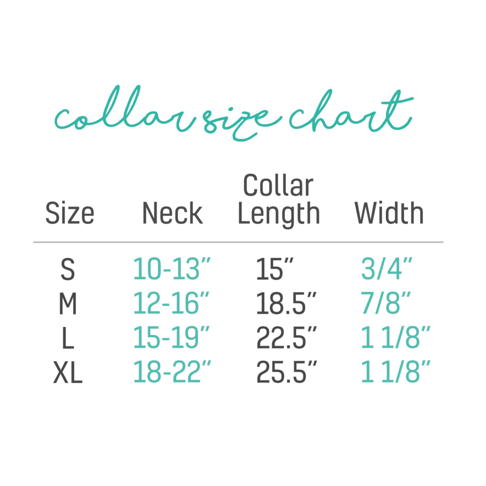 Top Paw Collar Size Chart