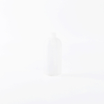 A plain, white, cylindrical plastic bottle with a screw cap, shown against a white background.