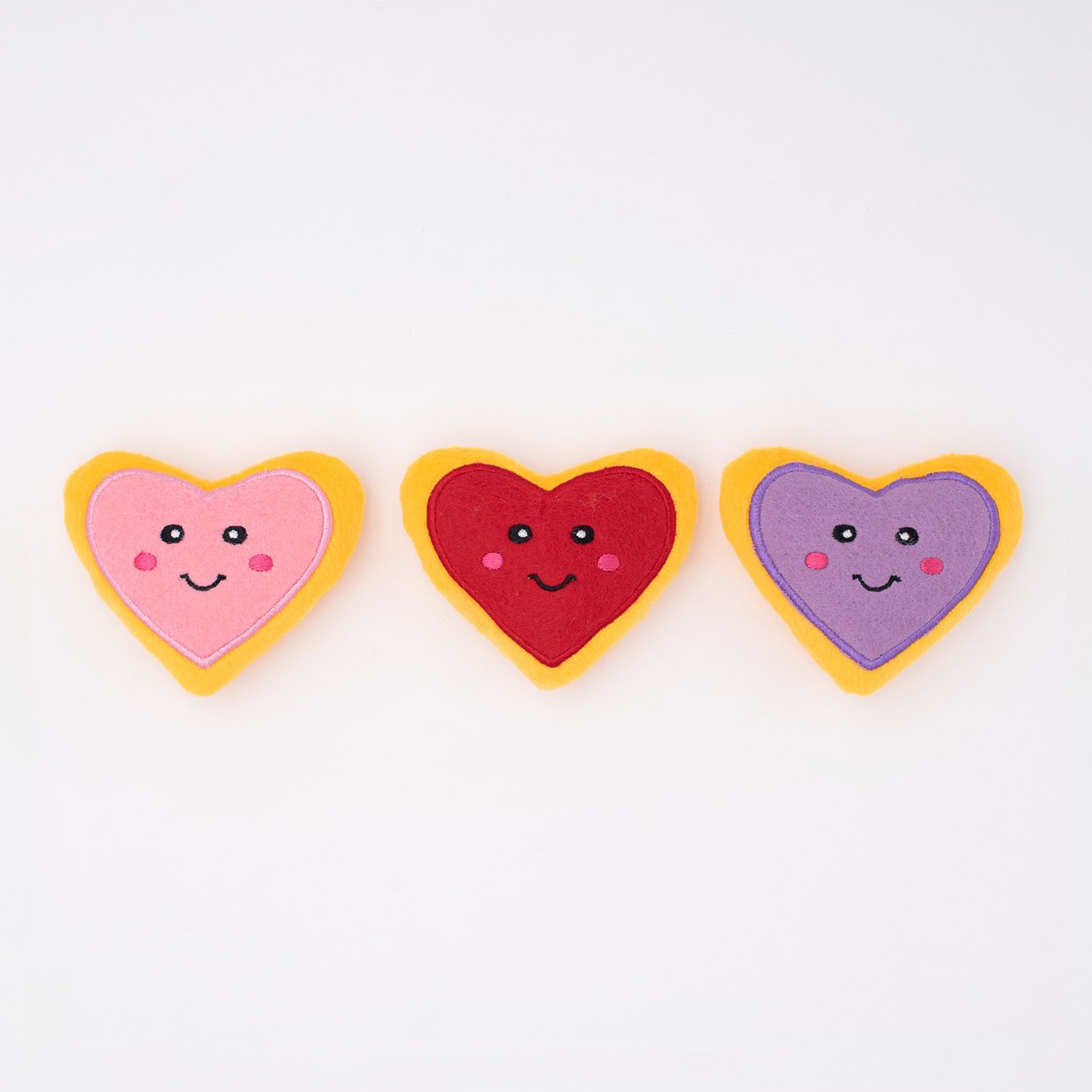 Valentine's Miniz 3-Pack Heart Cookies | ZippyPaws
