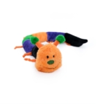 A Halloween Caterpillar - Deluxe with 7 Squeakers with an orange head, green nose, and black, purple, green, and orange segments.