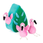 Zippy Burrow® - Flamingos in Monstera