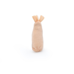 A small, light brown, ZippyClaws® Catnip Crusherz - Rosé standing upright against a white background, with tufted details on top.
