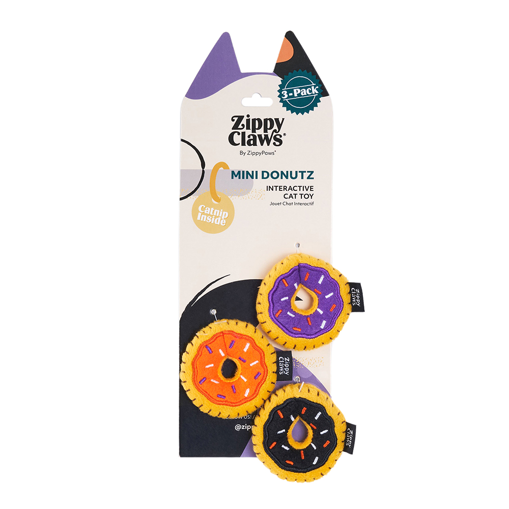 ZC528 ZippyClaws Halloween Mini Donutz 3-Pack