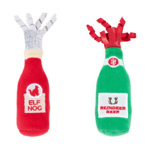 ZC531 Holiday Catnip Crusherz 2-Pack Reindeer Beer and Elf Nog
