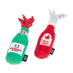 ZC531 Holiday Catnip Crusherz 2-Pack Reindeer Beer and Elf Nog