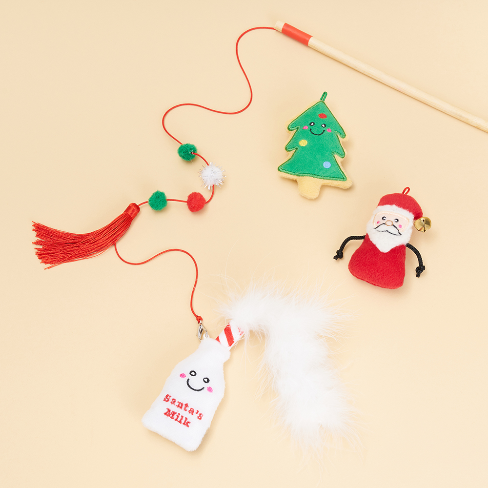 ZippyClaws® Holiday ZippyStick - Santa with Cookies &amp; Milk