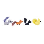 ZippyClaws 4-Pack Critters