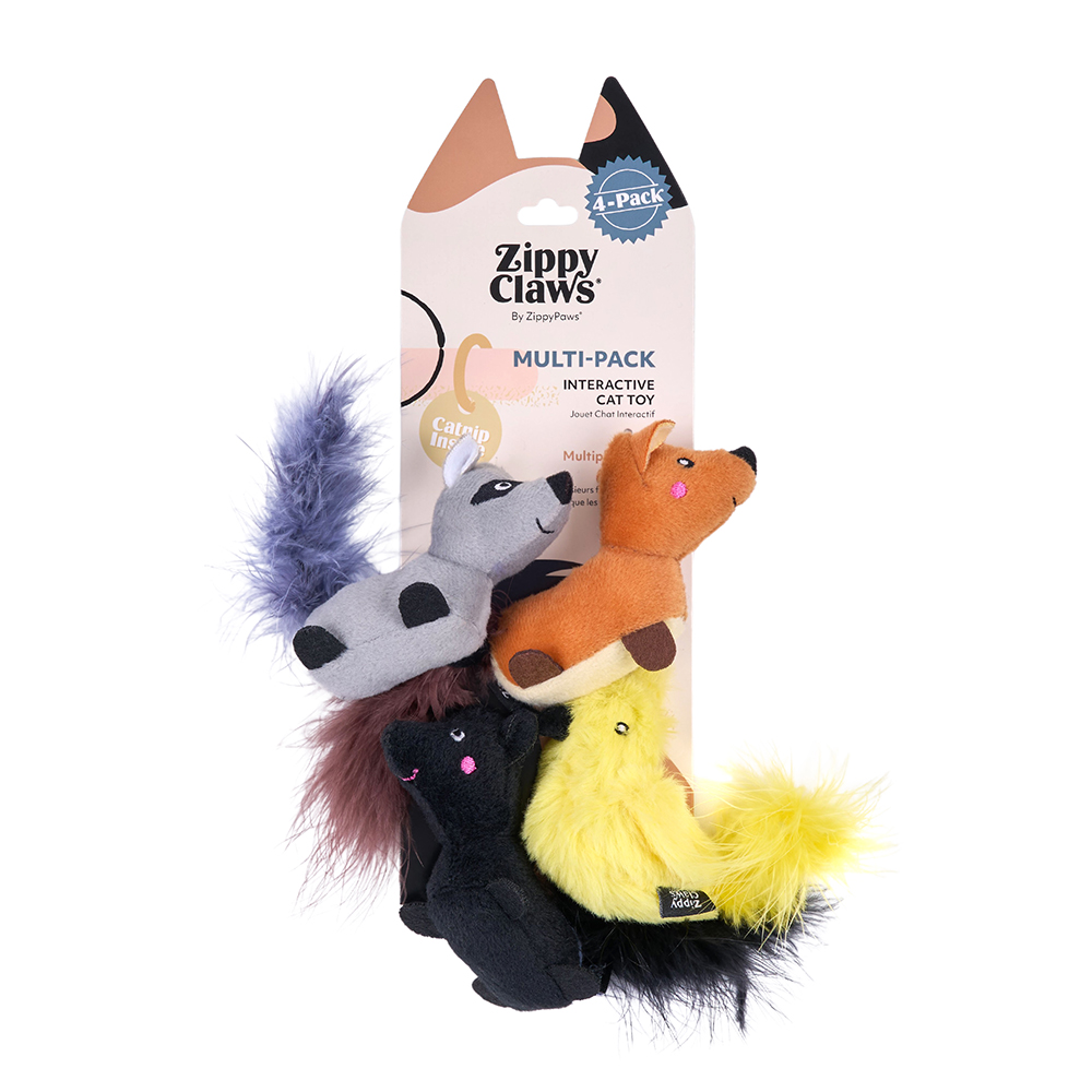ZippyClaws 4-Pack Critters