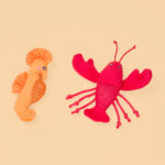 ZippyClaws Mesh Mates 2-Pack Seahorse &amp; Lobster