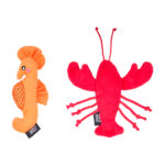 ZippyClaws Mesh Mates 2-Pack Seahorse &amp; Lobster