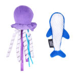 ZippyClaws Mesh Mates 2-Pack Jellyfish &amp; Whale