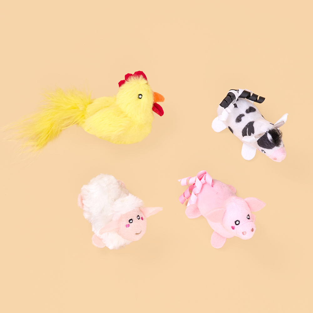 ZippyClaws® 4-Pack Farm Friends