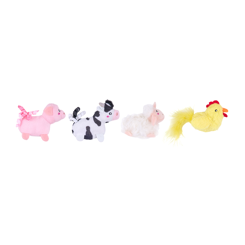 ZippyClaws Farm Friends 4-Pack