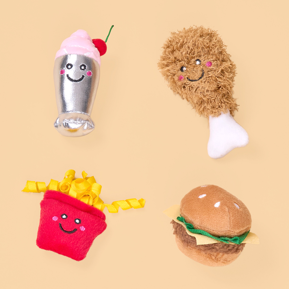 ZippyClaws® NomNomz® 4-Pack - Fast Food