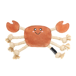 ecoZippy Suede and Rope Buddies - Crab