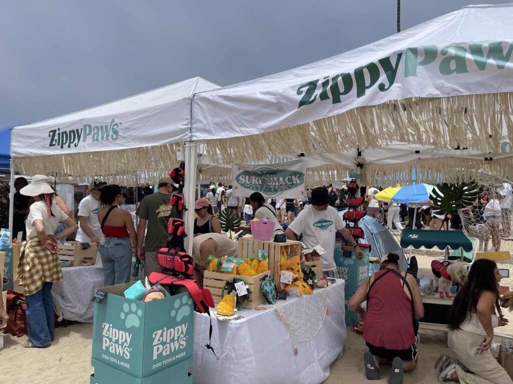 ZippyPaws Surf Shack Booth at SoCal Wienerfest