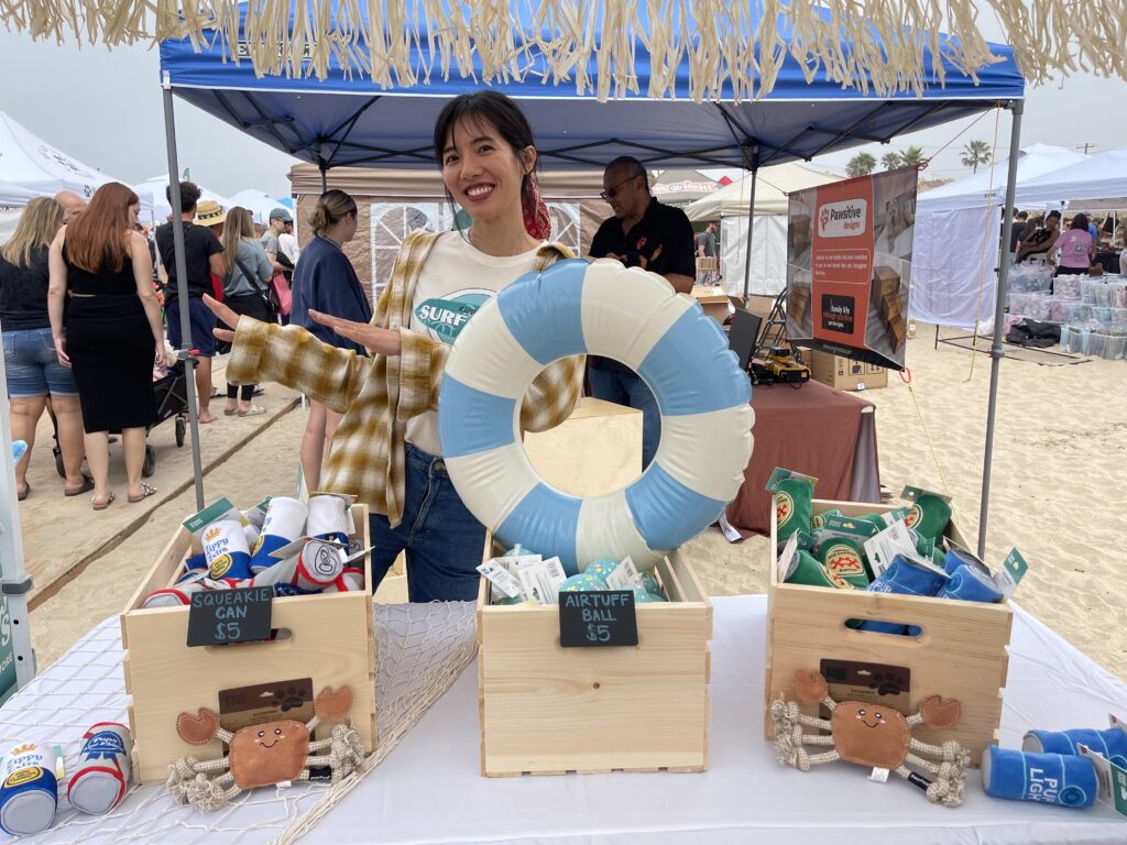 Janet from ZippyPaws at Surf Shack Booth