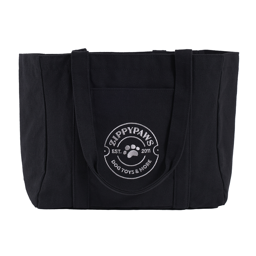 Zippypaws black tote bag