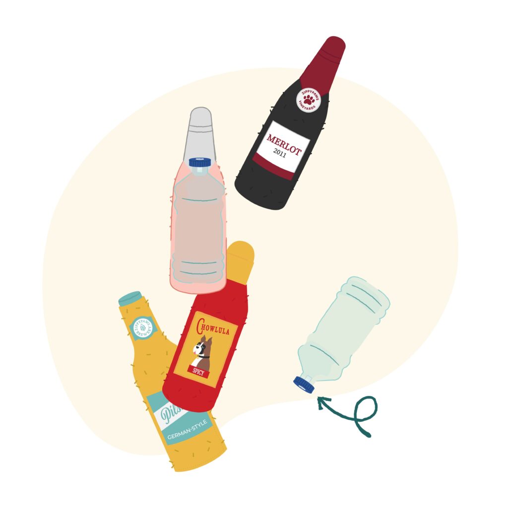 Illustration showing Bottle Crusherz and Crusherz squeaker