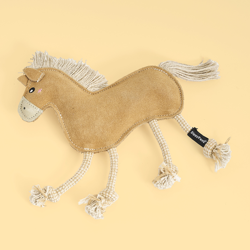 ecoZippy Suede and Rope Buddies - Horse