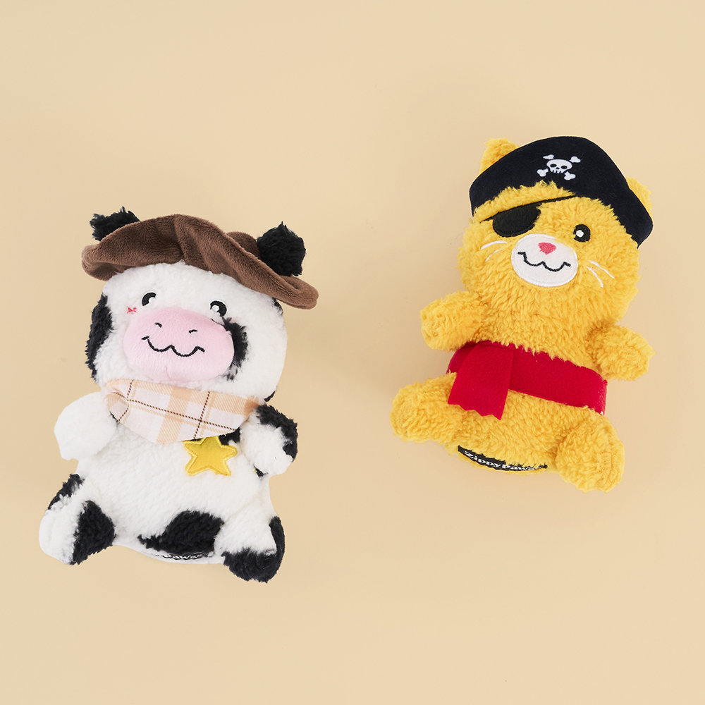 Halloween Cheeky Chumz Jr 2-Pack - Pirate Cat, Cow Cowboy