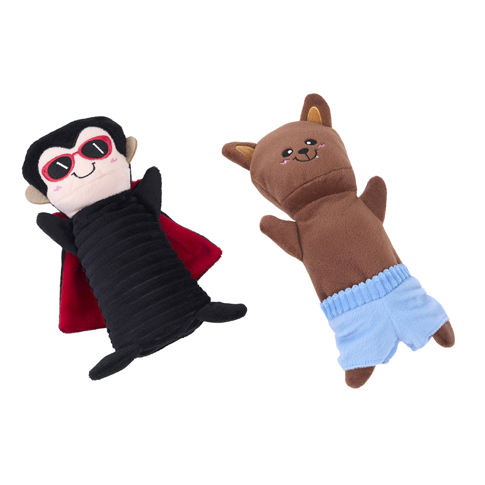 Halloween Colossal Buddiez 2-Pack – Dracula & Werewolf | ZippyPaws